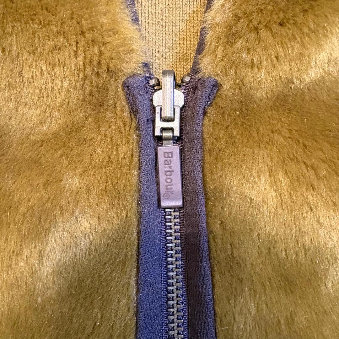 【極美品】Barbour ファー ベスト インナー リバーシブル ブラウン 38