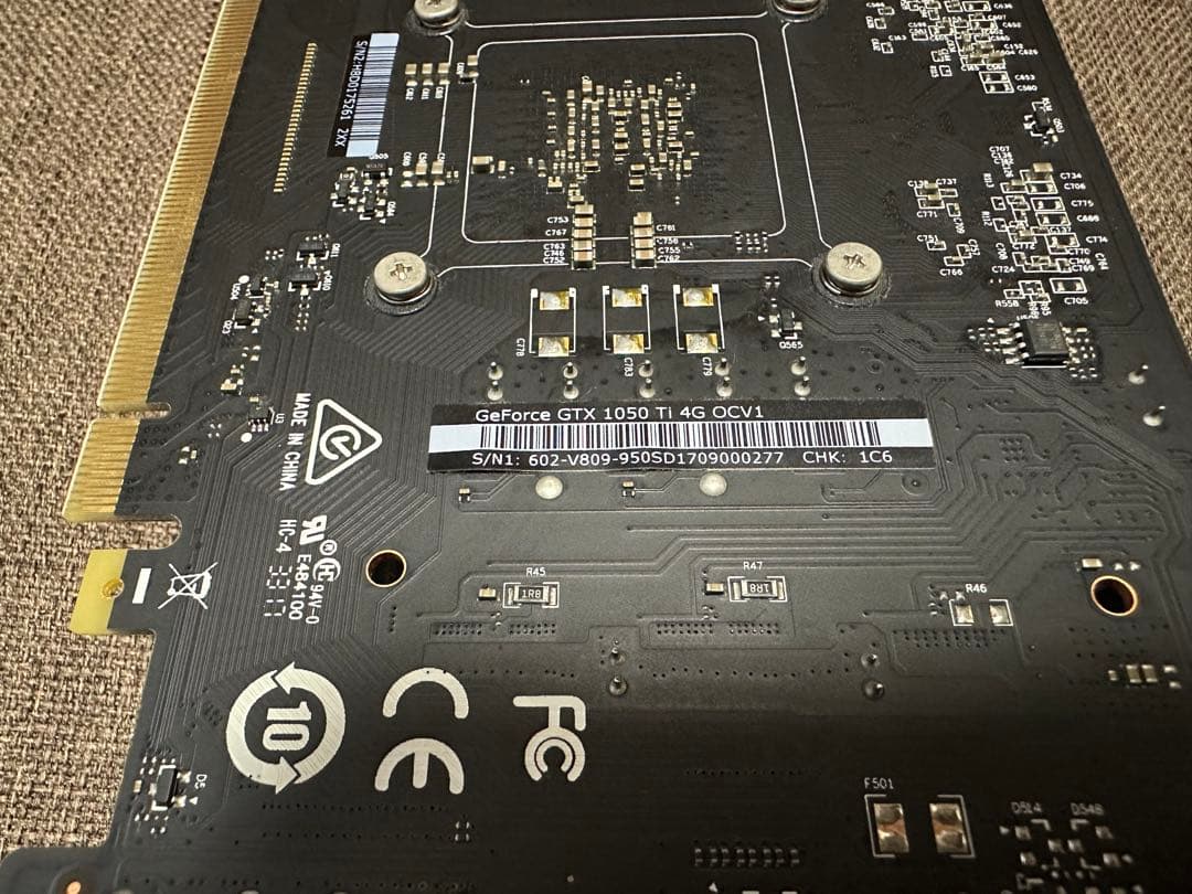 【動作確認済】MSI GTX 1050 Ti 4G OCV1 グラボ