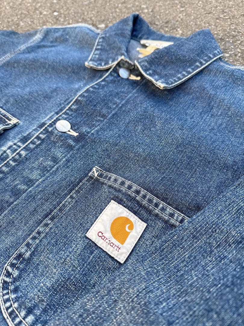 Carhartt カーハート デニム カバーオール チョアコート フェード M
