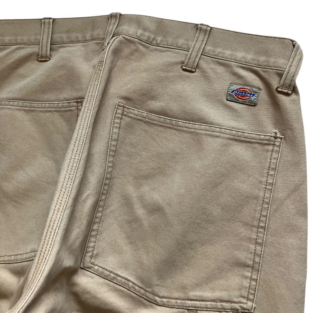 極太90s DICKIES W34 ダック地ダブルニー バギーペインターパンツ