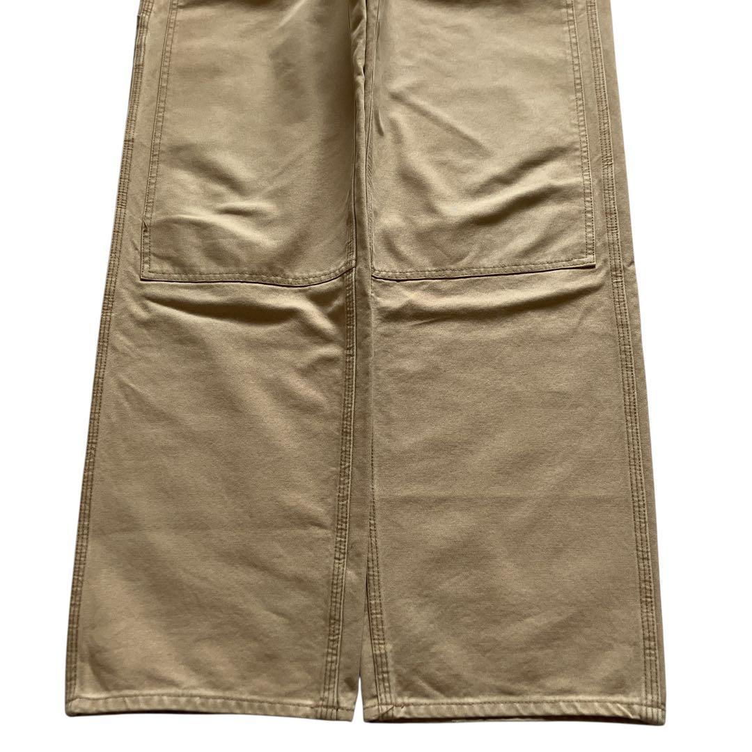 極太90s DICKIES W34 ダック地ダブルニー バギーペインターパンツ