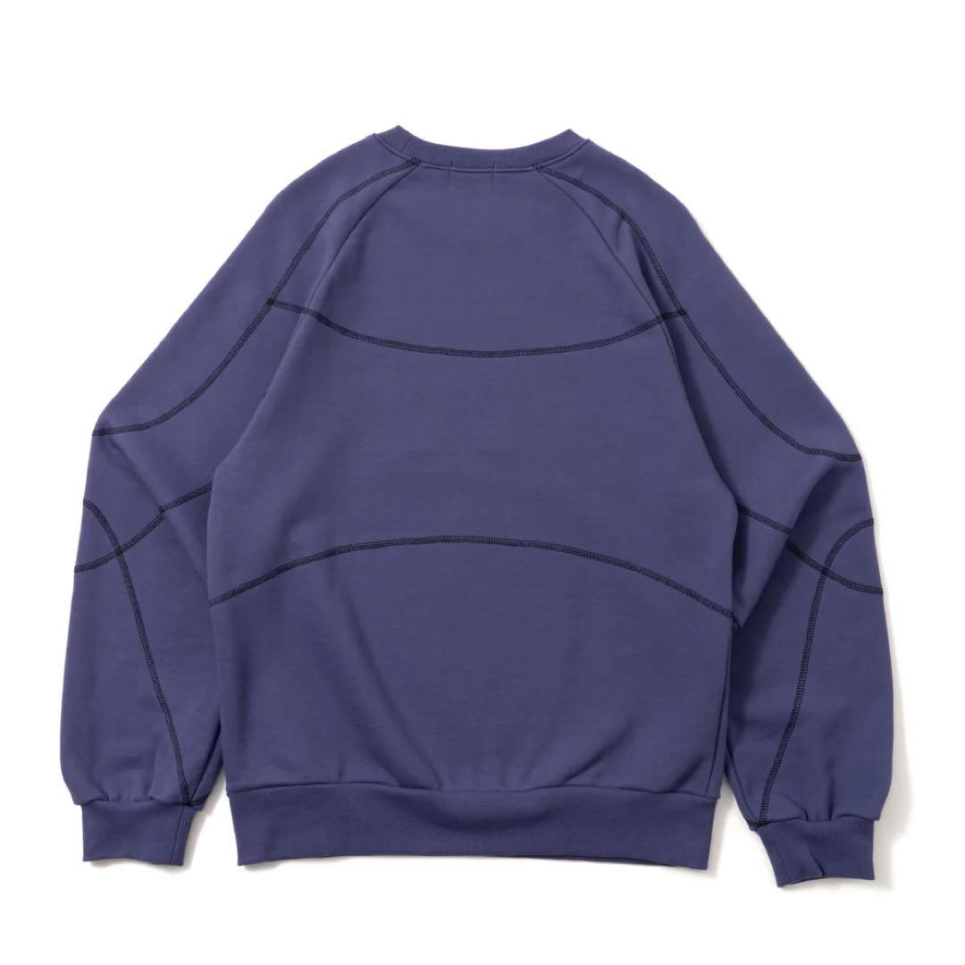 ブルー　bless u BU OG logo stitch sweatshirt