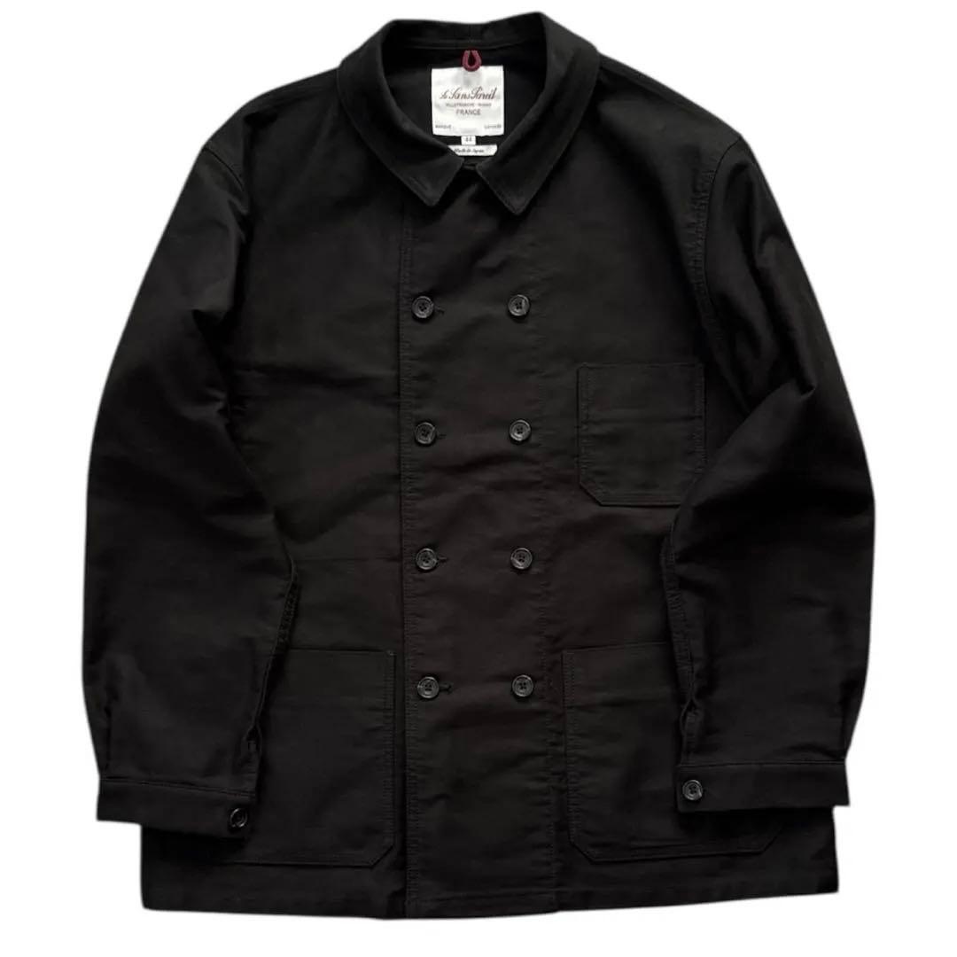 le sans pareil モールスキン ダブル カバーオール ブラック 44