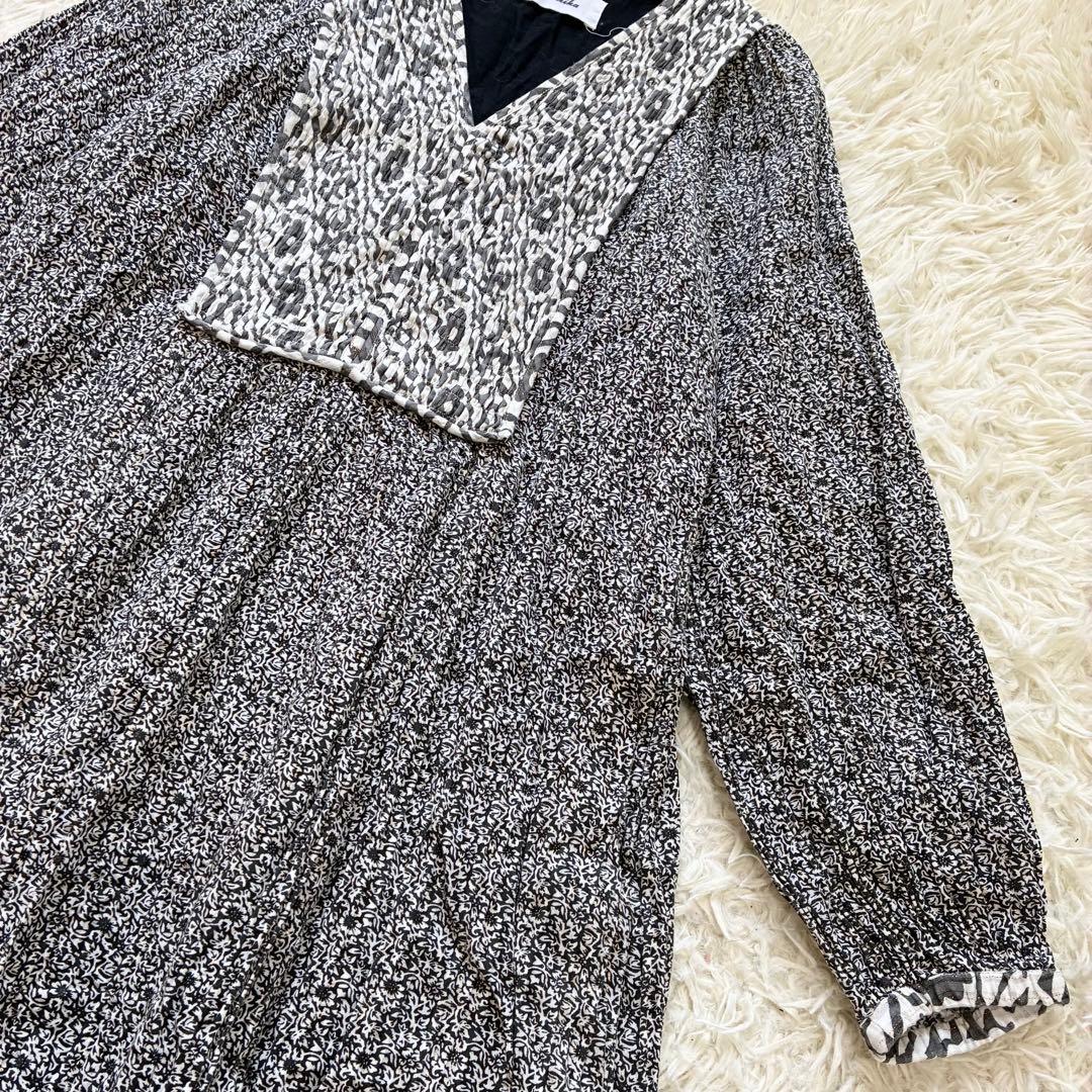 サラマリカ コットンルレックスダブルフラワープリントドレス