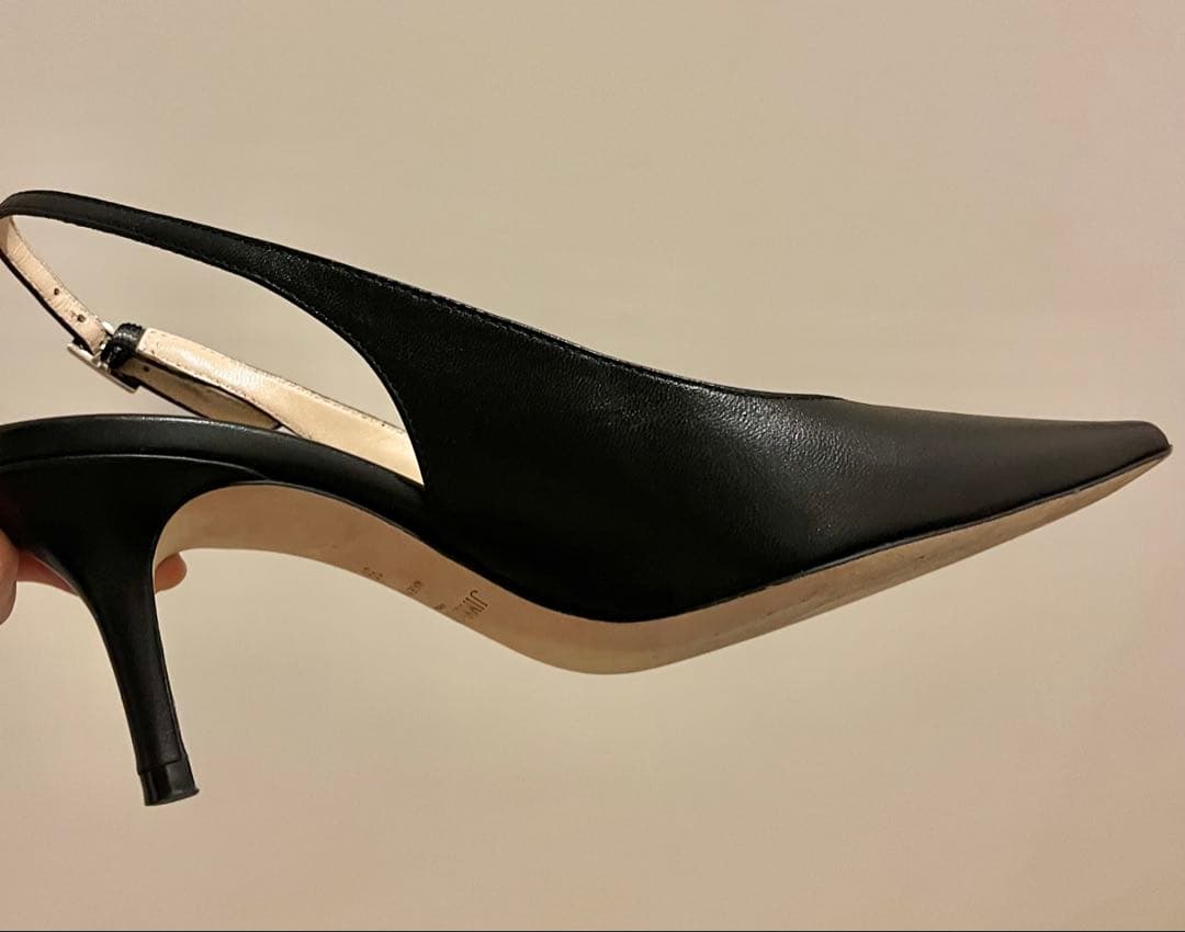 JIMMY CHOO 36(23cm)黒スリングバック6cmヒール　ジミーチュウ