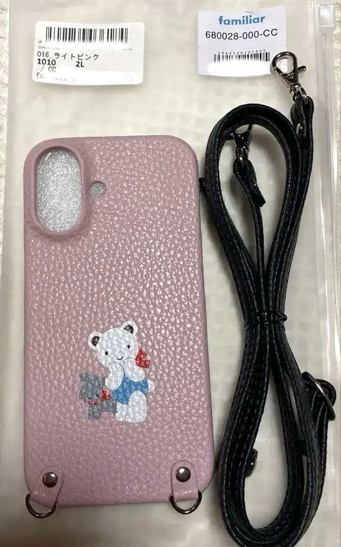 新品 未使用ファミリア カスタマイズスマホケース iPhone16ショルダー