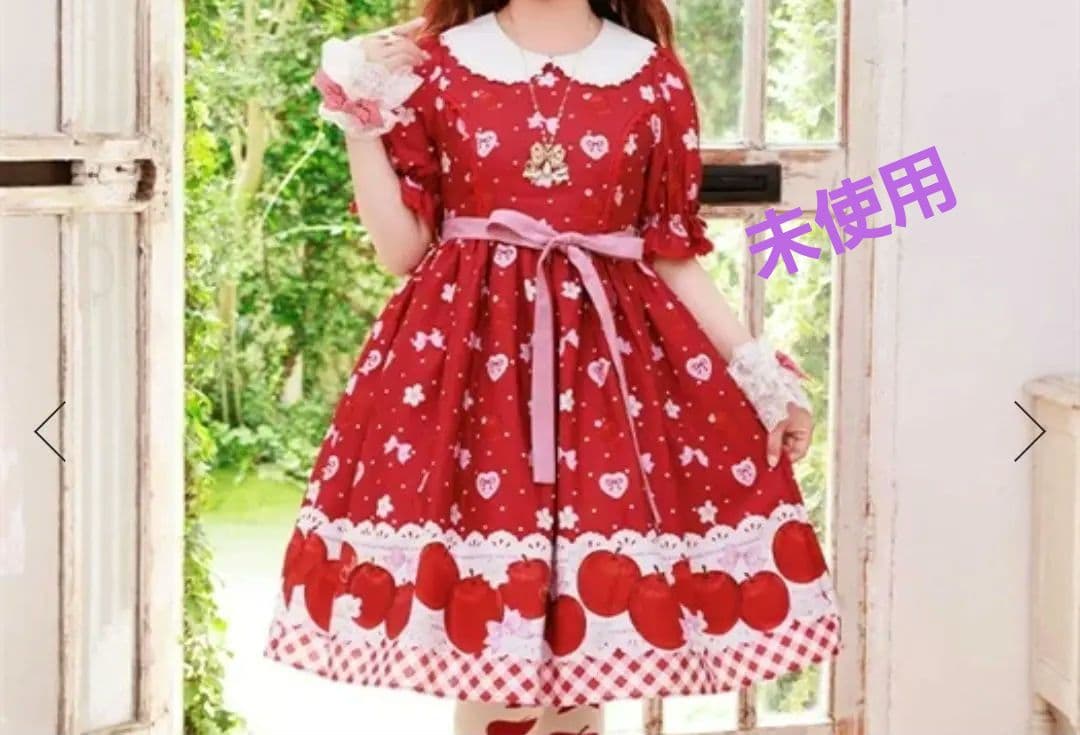 アクシーズファムカワイイ　シャルミエール　スウィーティアップルワンピース　赤