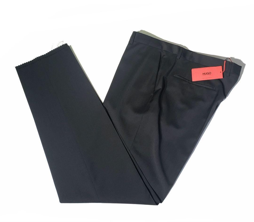 HUGO BOSS 黒 スラックス 40インチ 大きいサイズ 未使用新品タグ付き