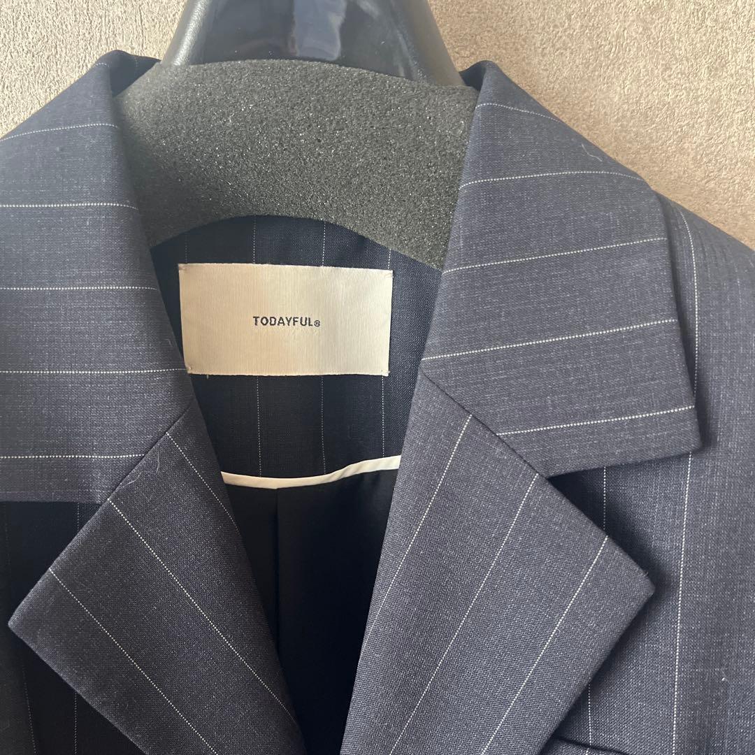 ジャケット・アウター TODAYFUL Stripe OverJacket/TuckTrousers