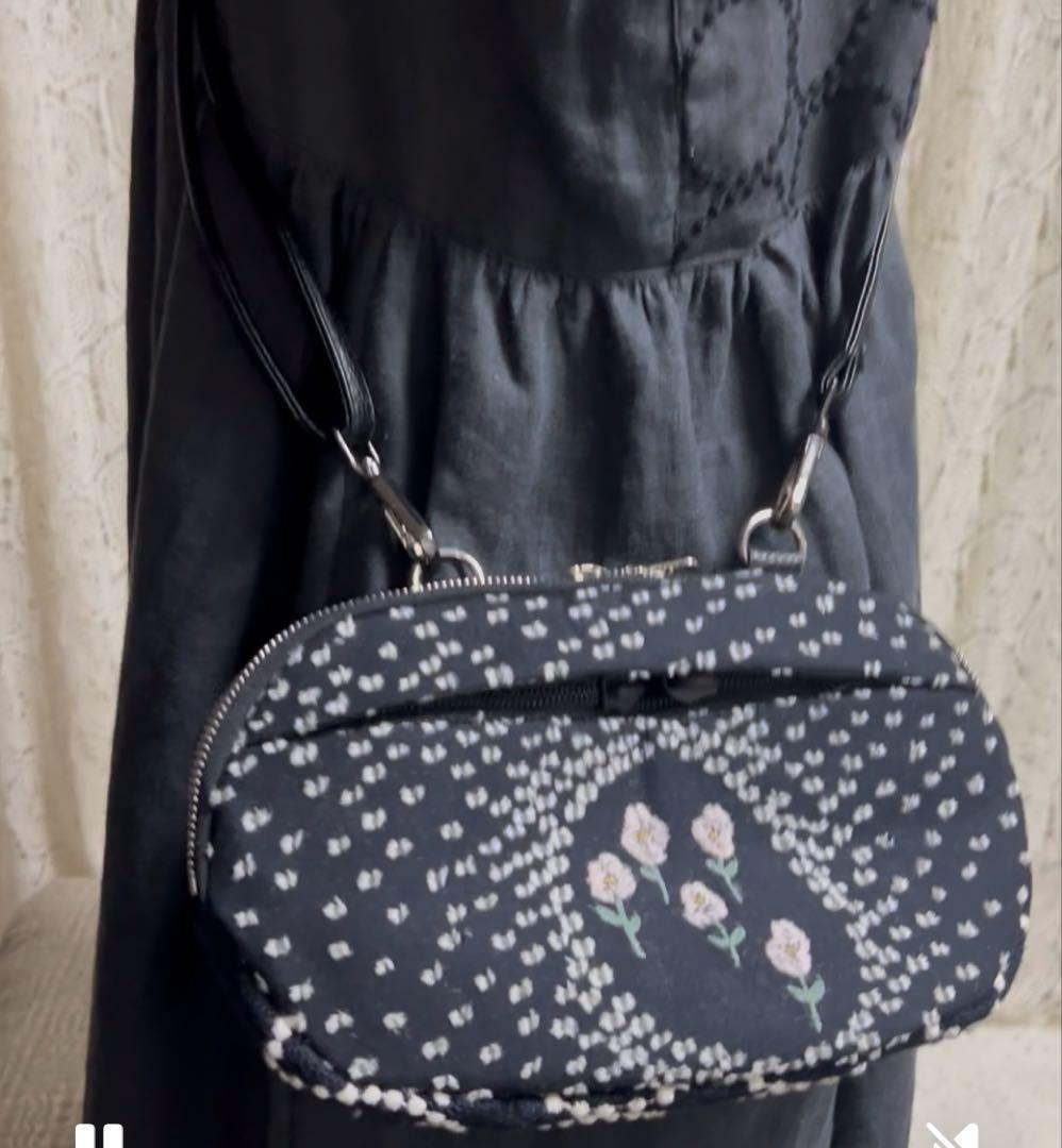 51013A ミナペルホネンハンドメイド hanamameショルダー バラード