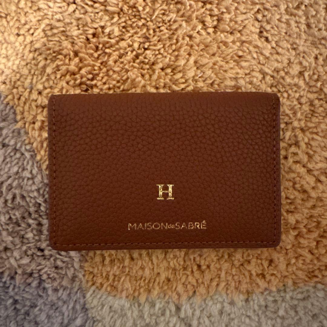 【新品、未使用】MAISON de SABRÉ 名刺入れ　ブラウン