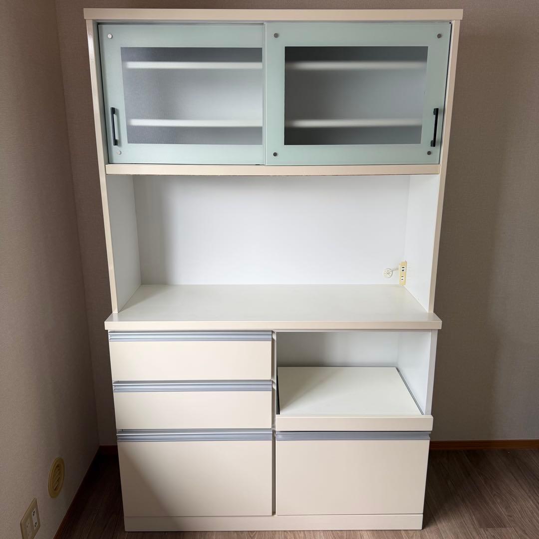 直接引き取りのみ カップボード　食器棚　ガラス扉付き