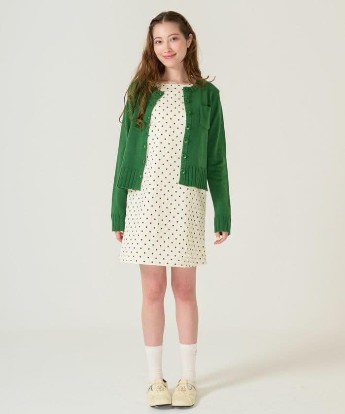 完売品 ドット柄 ミニ丈 ジャンスカ TINA：JOJUN