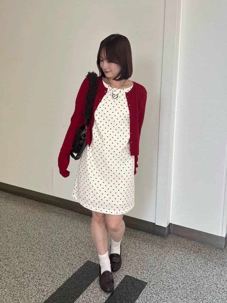 完売品 ドット柄 ミニ丈 ジャンスカ TINA：JOJUN