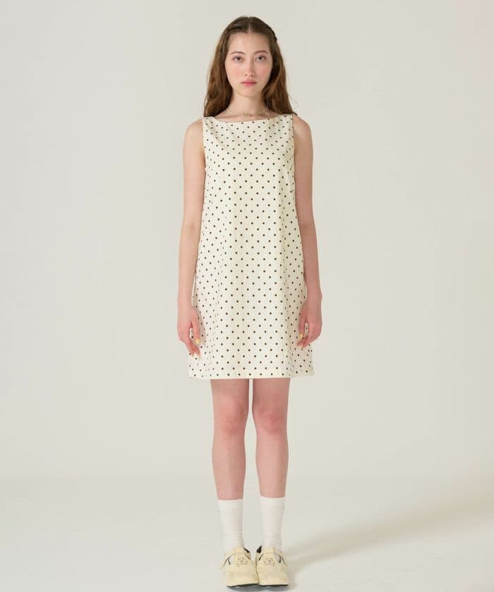 完売品 ドット柄 ミニ丈 ジャンスカ TINA：JOJUN