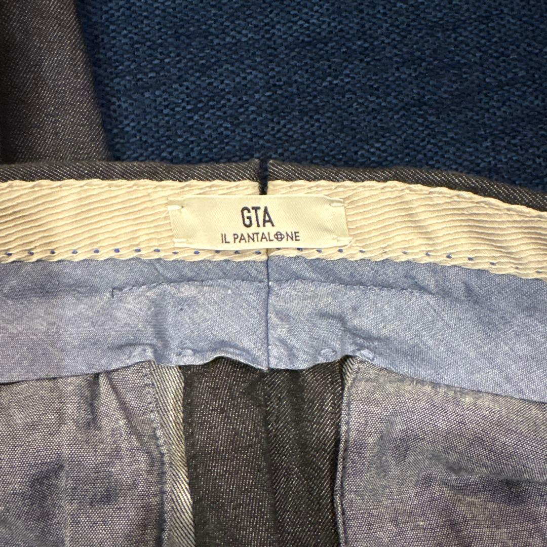 GTA エリックブラックデニム2プリーツパンツ