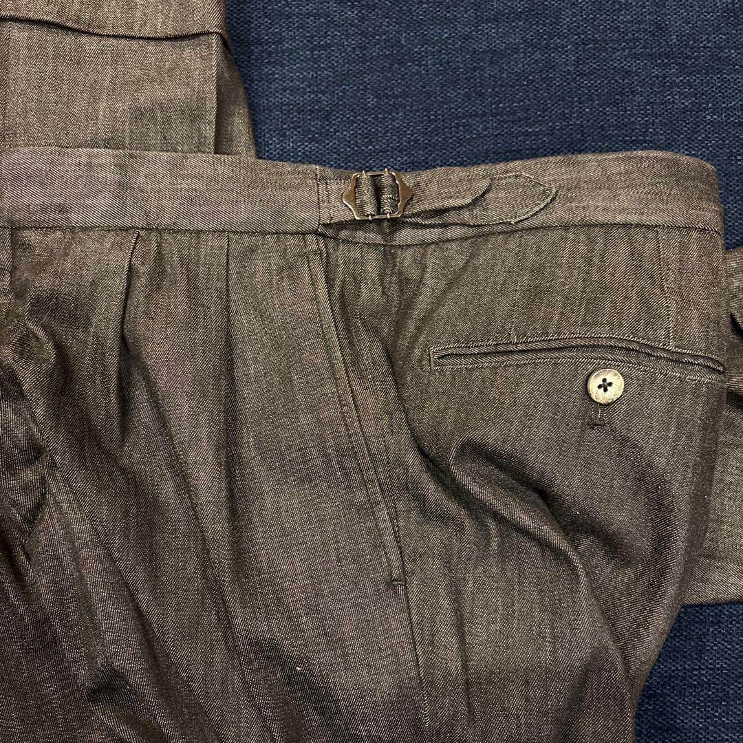 GTA エリックブラックデニム2プリーツパンツ