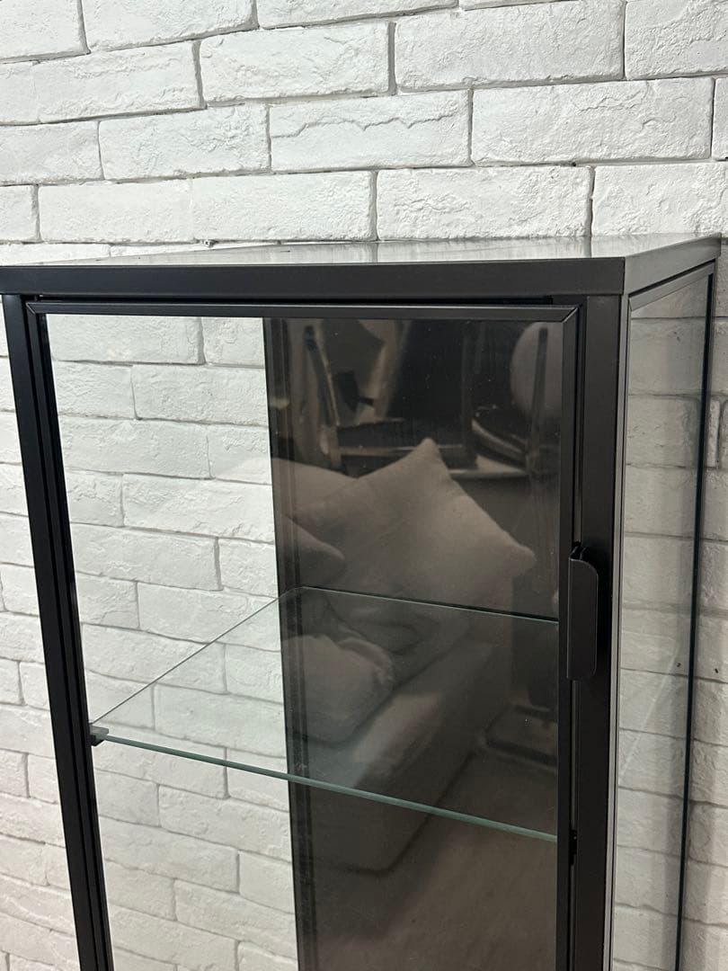 ②【東京都内23区配送無料】イケア　ガラス　コレクション　ケース　キャビネット