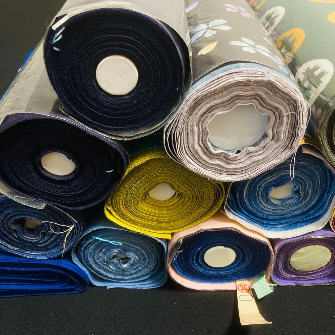 着物と帯オレンジ y219◾️未使用美品割と綺麗な木綿浴衣反物24点まとめて◾️