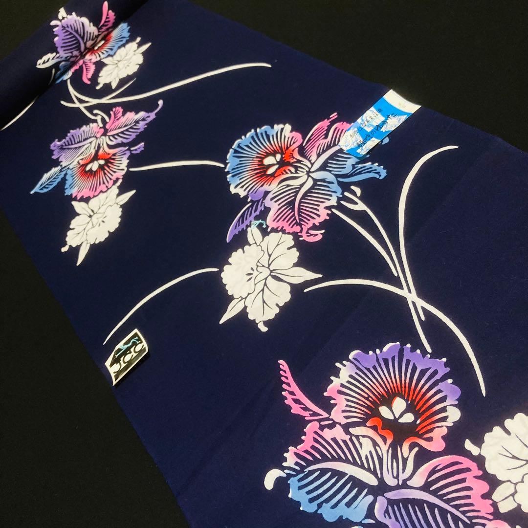 着物と帯オレンジ y219◾️未使用美品割と綺麗な木綿浴衣反物24点まとめて◾️