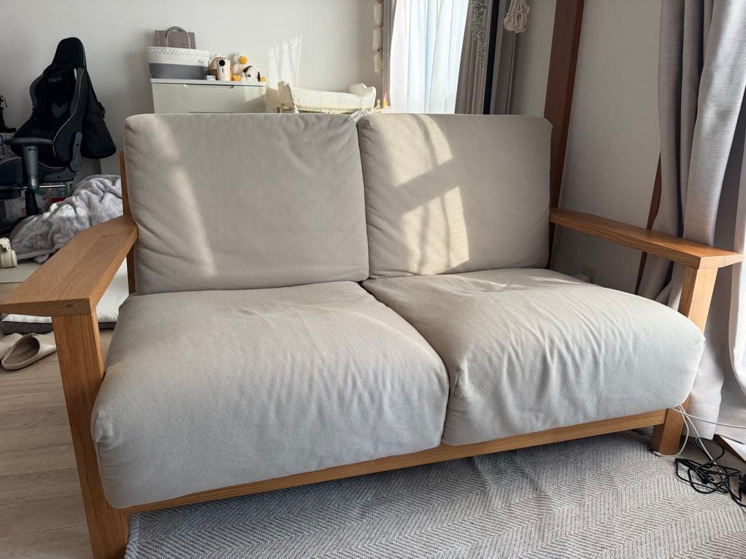 無印良品ソファ本体ウレタンポケットコイル2シーター