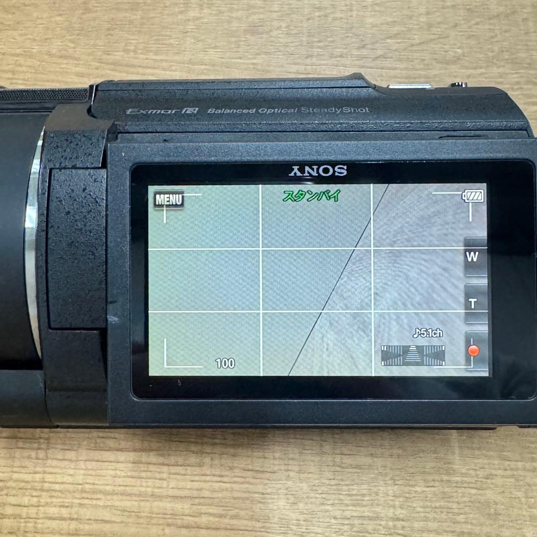 美品★本体＋バッテリーのみ SONY 4K ビデオカメラ FDR-AX45