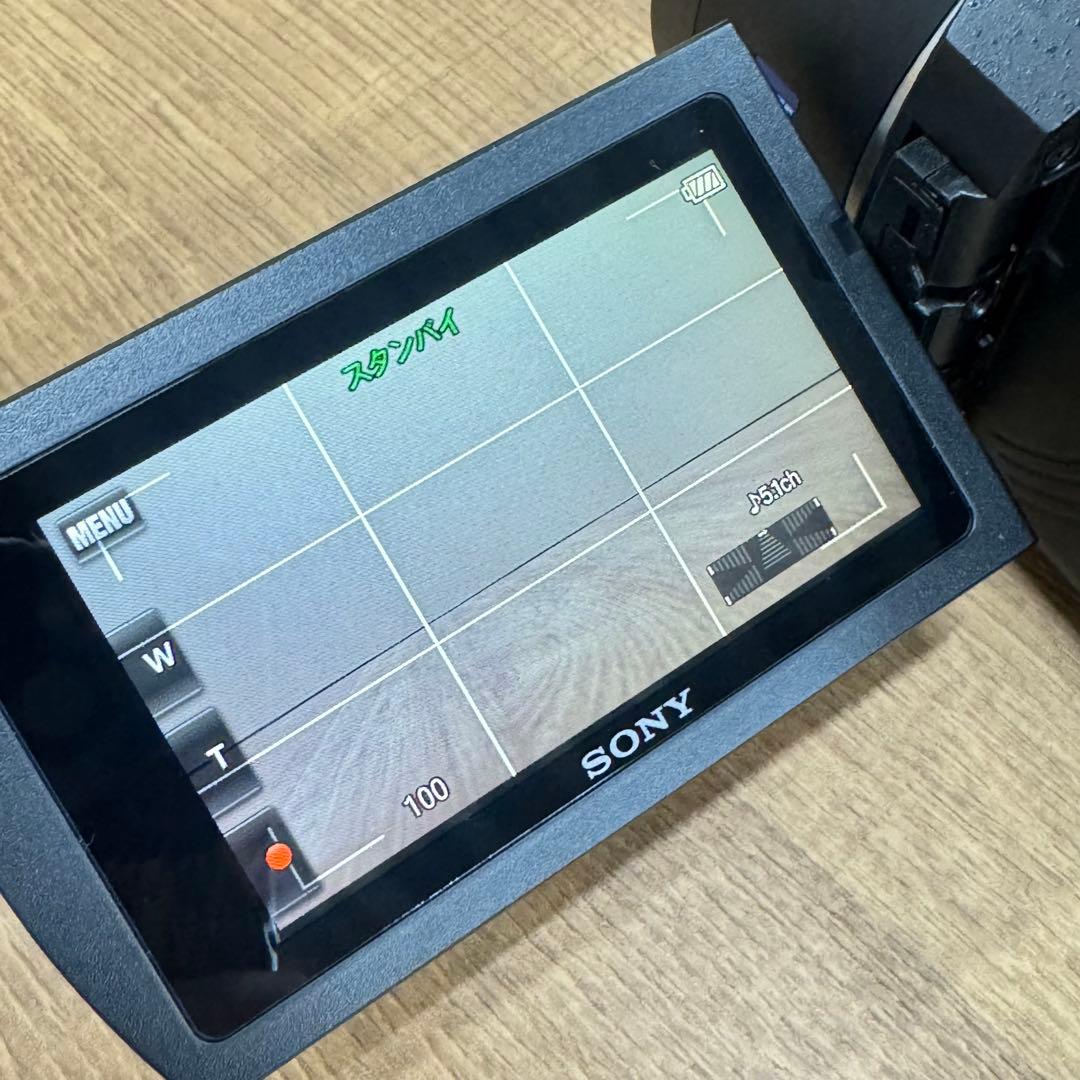 美品★本体＋バッテリーのみ SONY 4K ビデオカメラ FDR-AX45