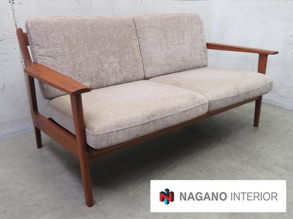 展示品■ナガノインテリア■スティーレ■ウォールナット■2人掛けソファ■佐々木敏光