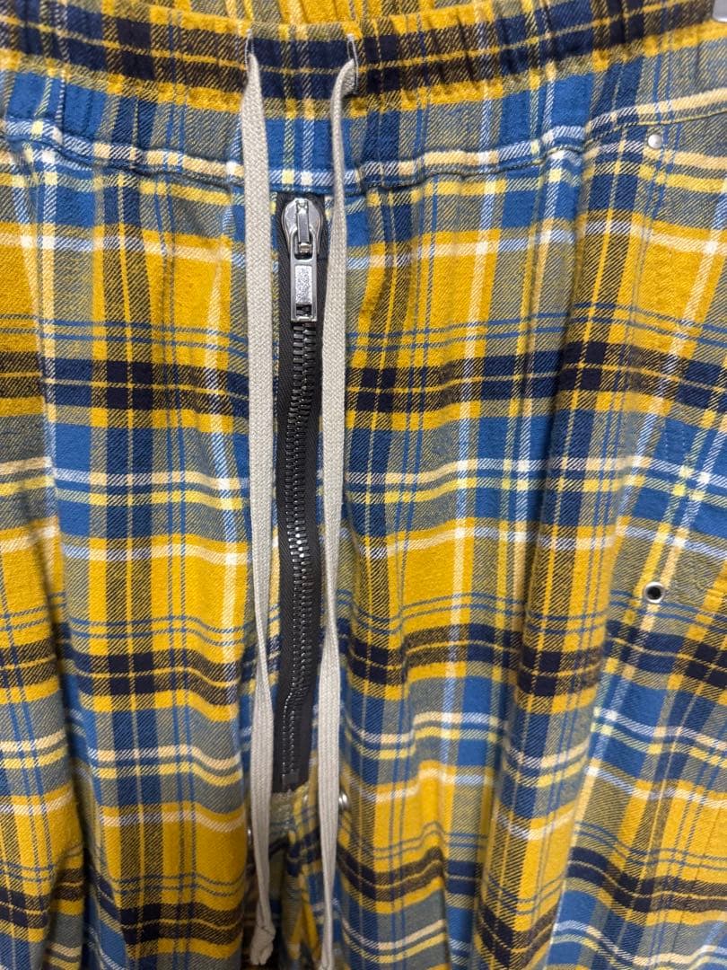 リックオウエンス 21SS RU21S6392-CP チェック柄サルエルイージー