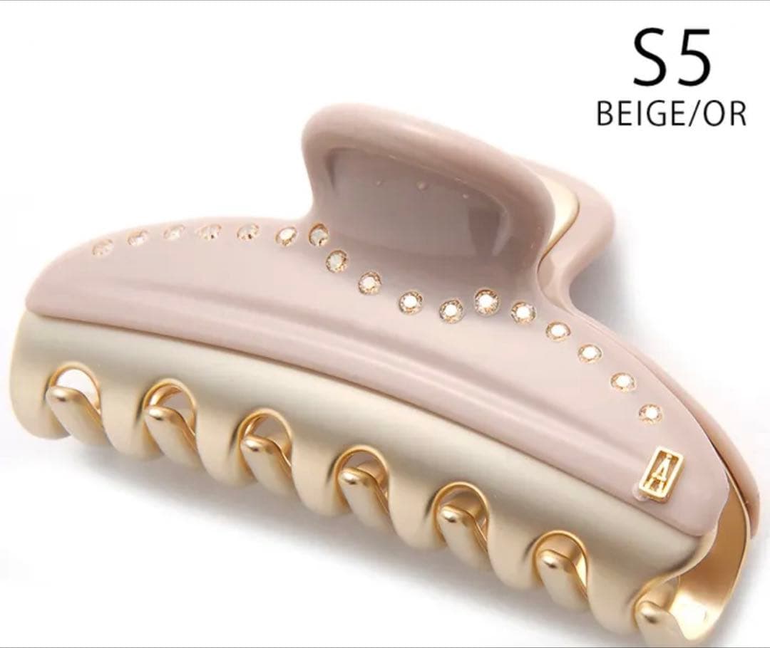 極美品　ALEXANDRE DE PARIS ヘアクリップ ベージュ
