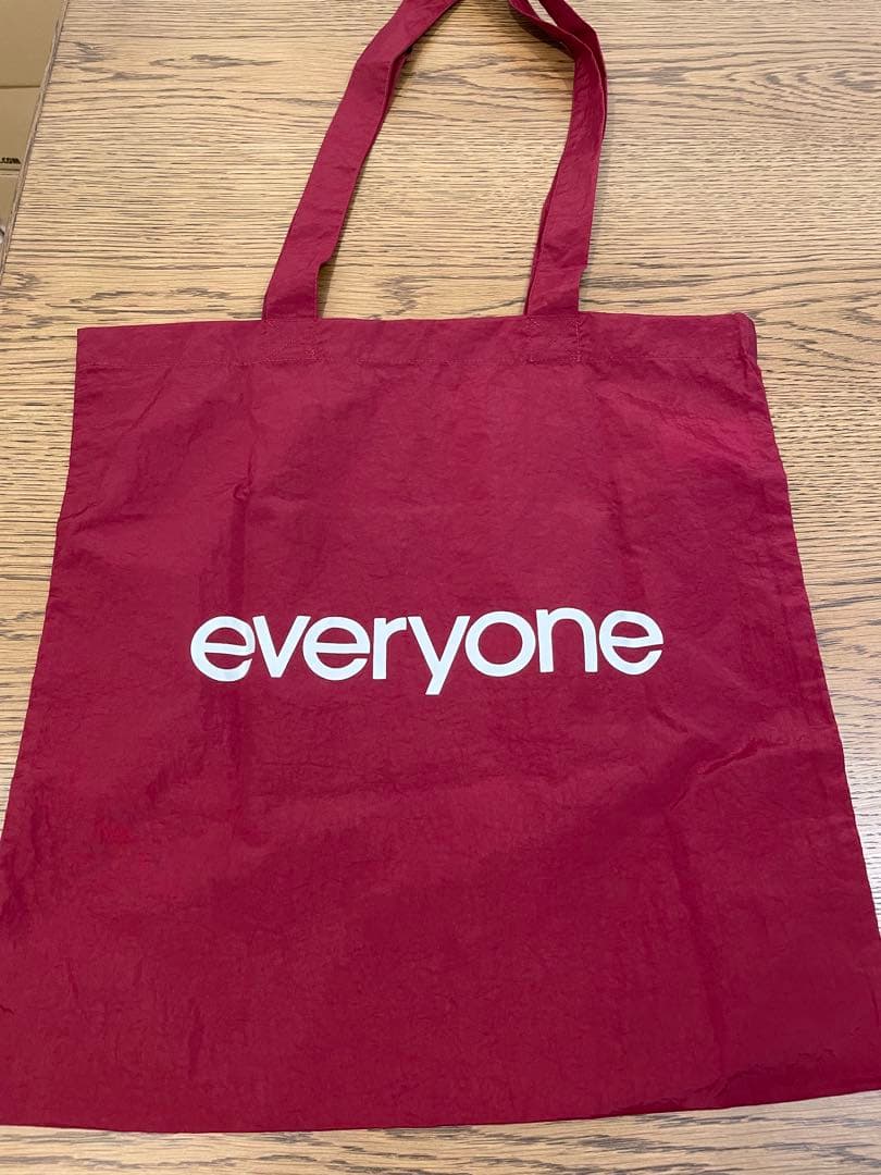 everyone トートバッグ バーガンディ　abcd fleurs 限定