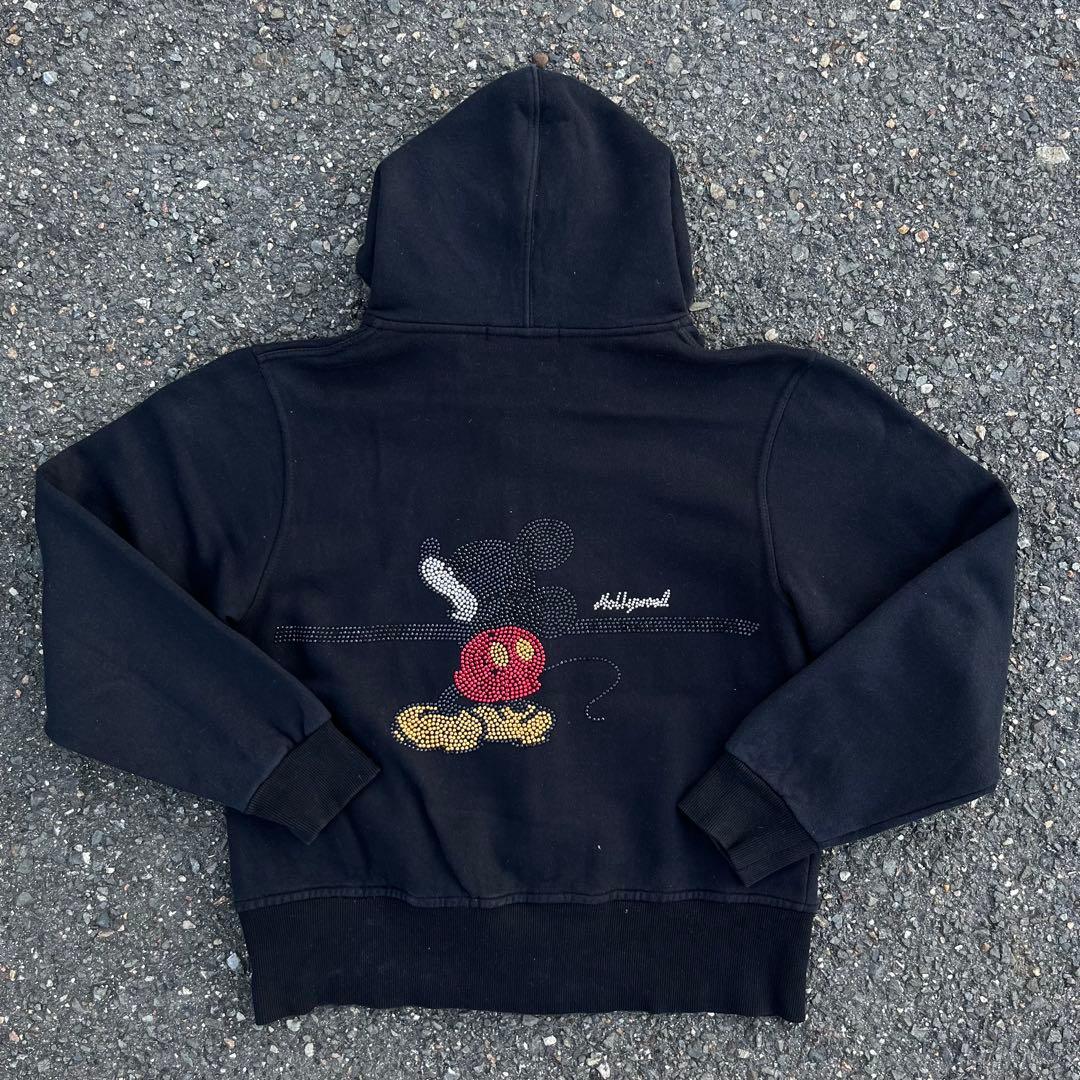 DOLCE&GABBANA 00s ジップパーカー　ミッキー　ラメ　短丈　y2k