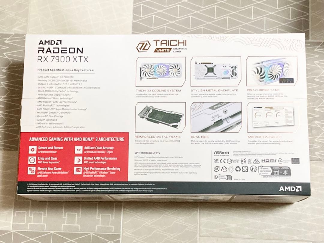 新品保証付 ASRock Radeon RX 7900 XTX TAICHI 白