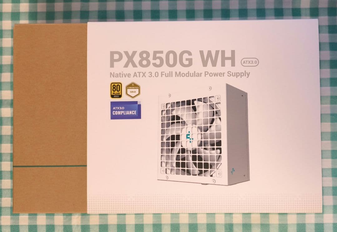 DEEPCOOL PX850G WH フルモジュラー電源 850W。