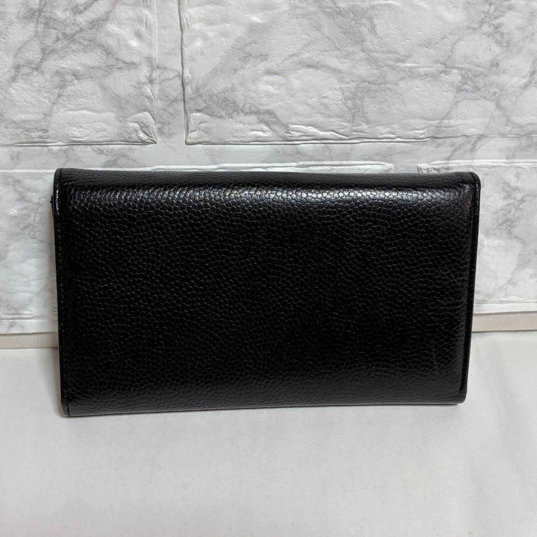【CHANEL 】シャネル 長財布 キャビアスキン ココマーク ブラック