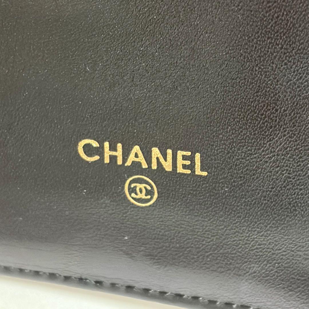 【CHANEL 】シャネル 長財布 キャビアスキン ココマーク ブラック