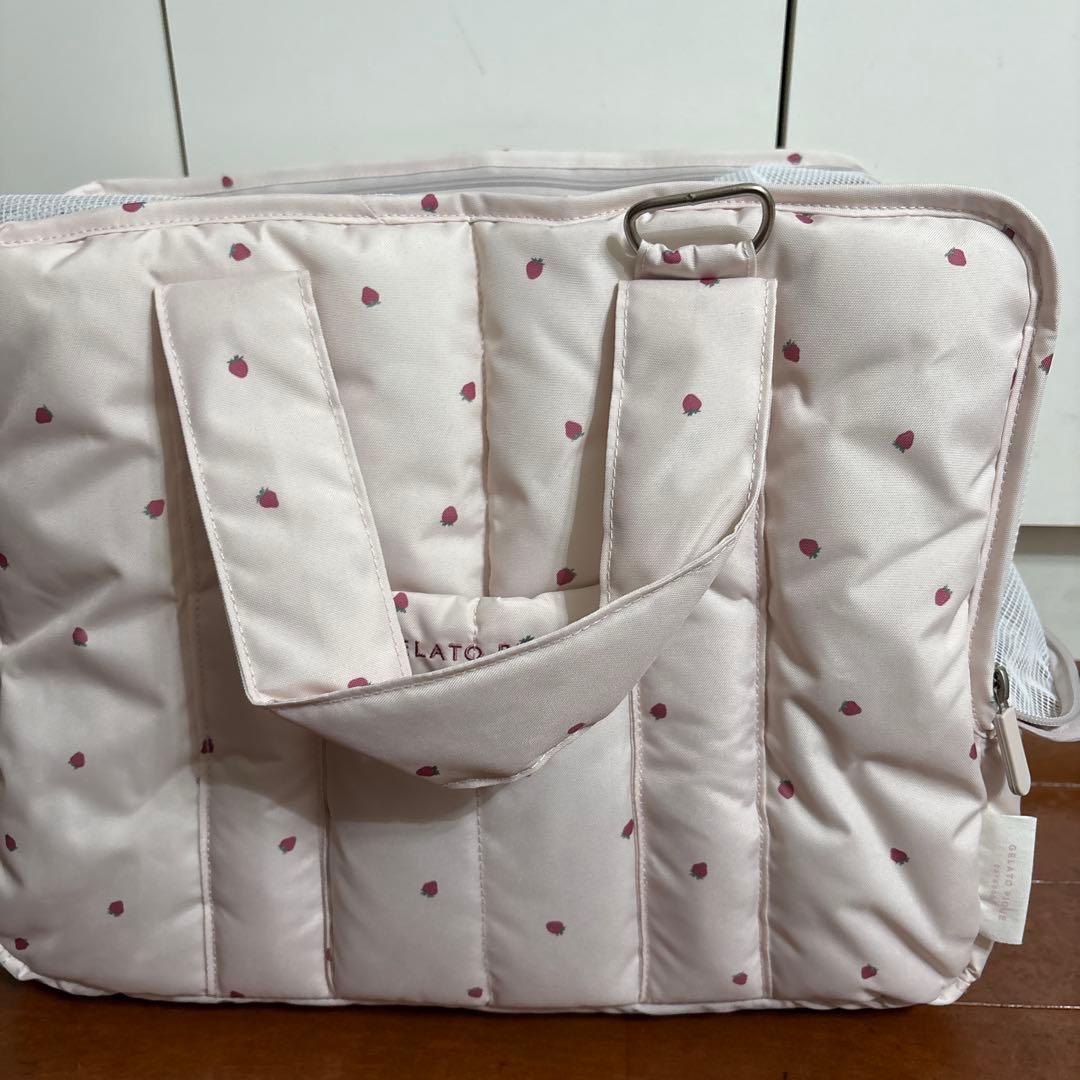 GELATO PIQUE ストロベリープリント キャリーバッグ