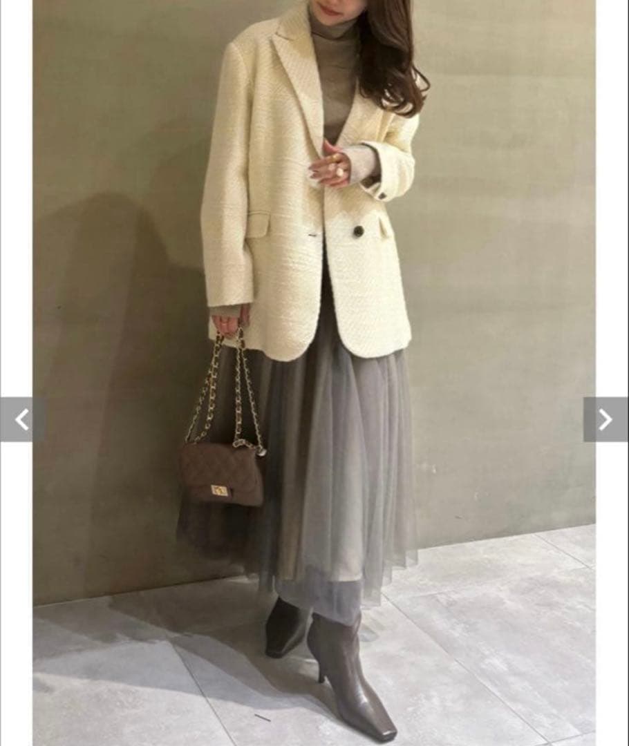 【Kiki様】anuans ツイードウールジャケット コート