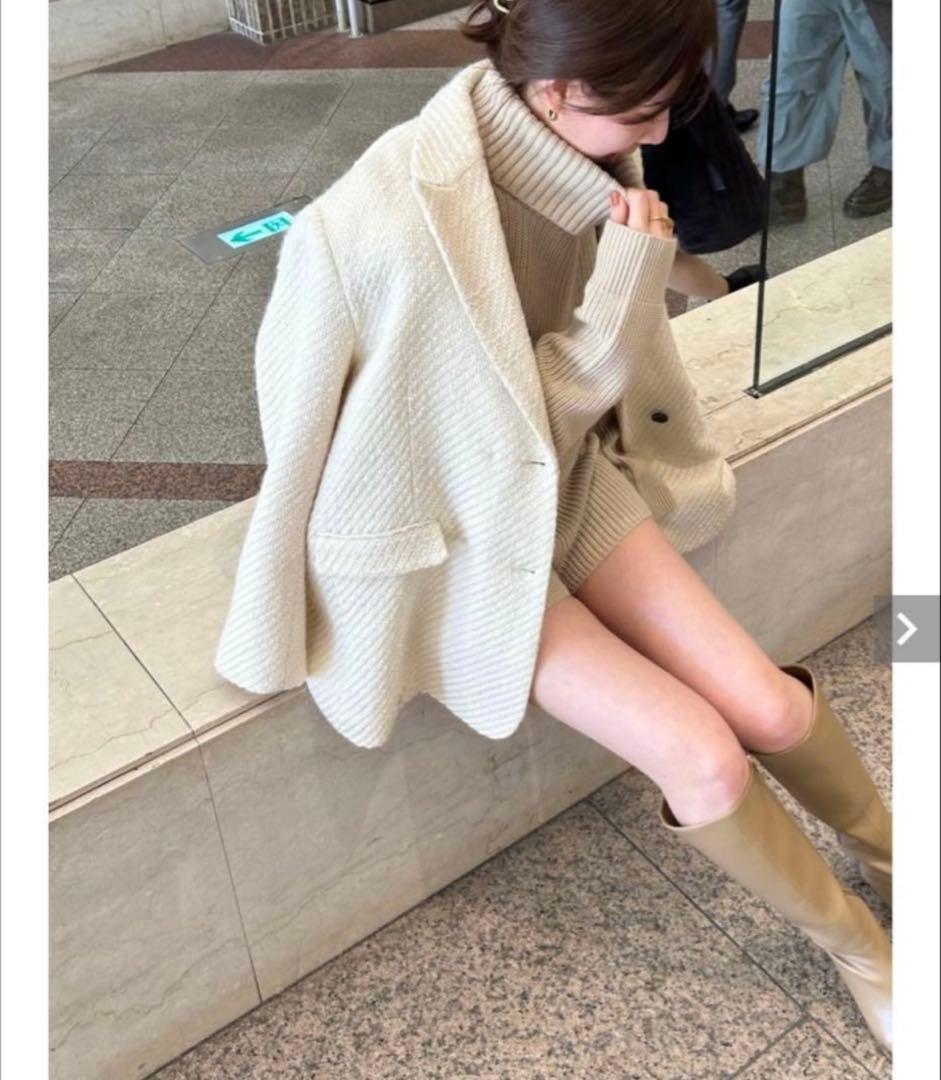 【Kiki様】anuans ツイードウールジャケット コート