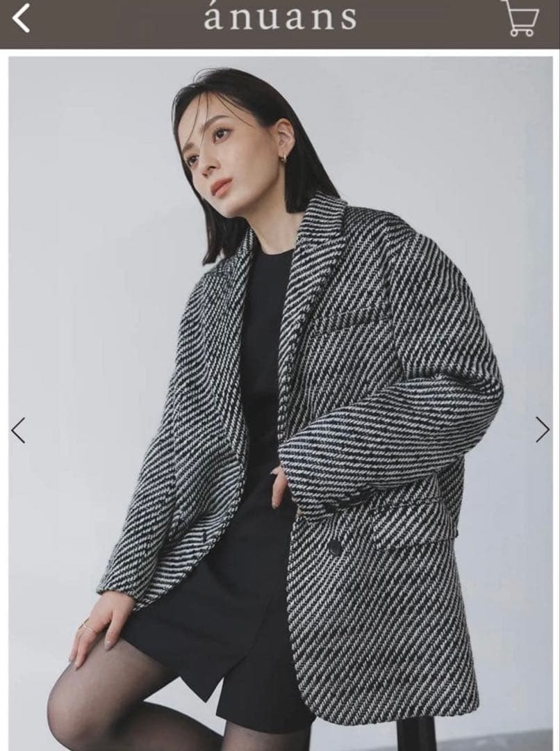 【Kiki様】anuans ツイードウールジャケット コート