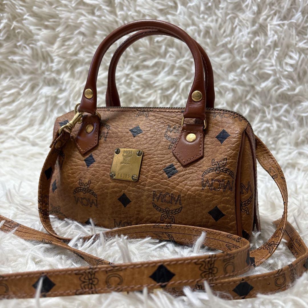 MCM エムシーエム ミニボストン 2way ショルダー ヴィセトス