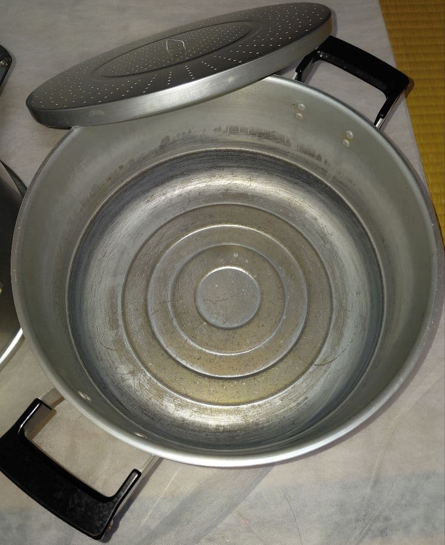 3段アルミ蒸し器 33センチ 　　　　　　(業務用)三升蒸し