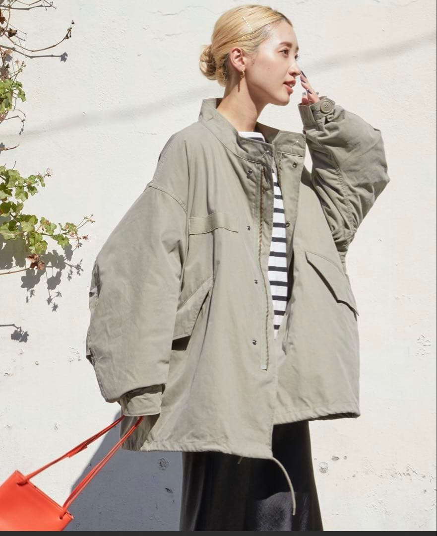 フリークスストア　ショートモッズコート　カーキ