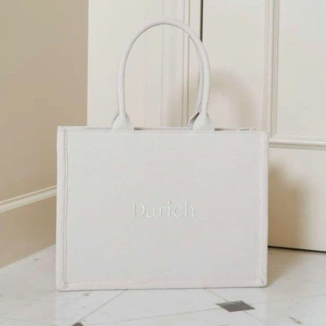 Darich ロゴトートバッグ 白