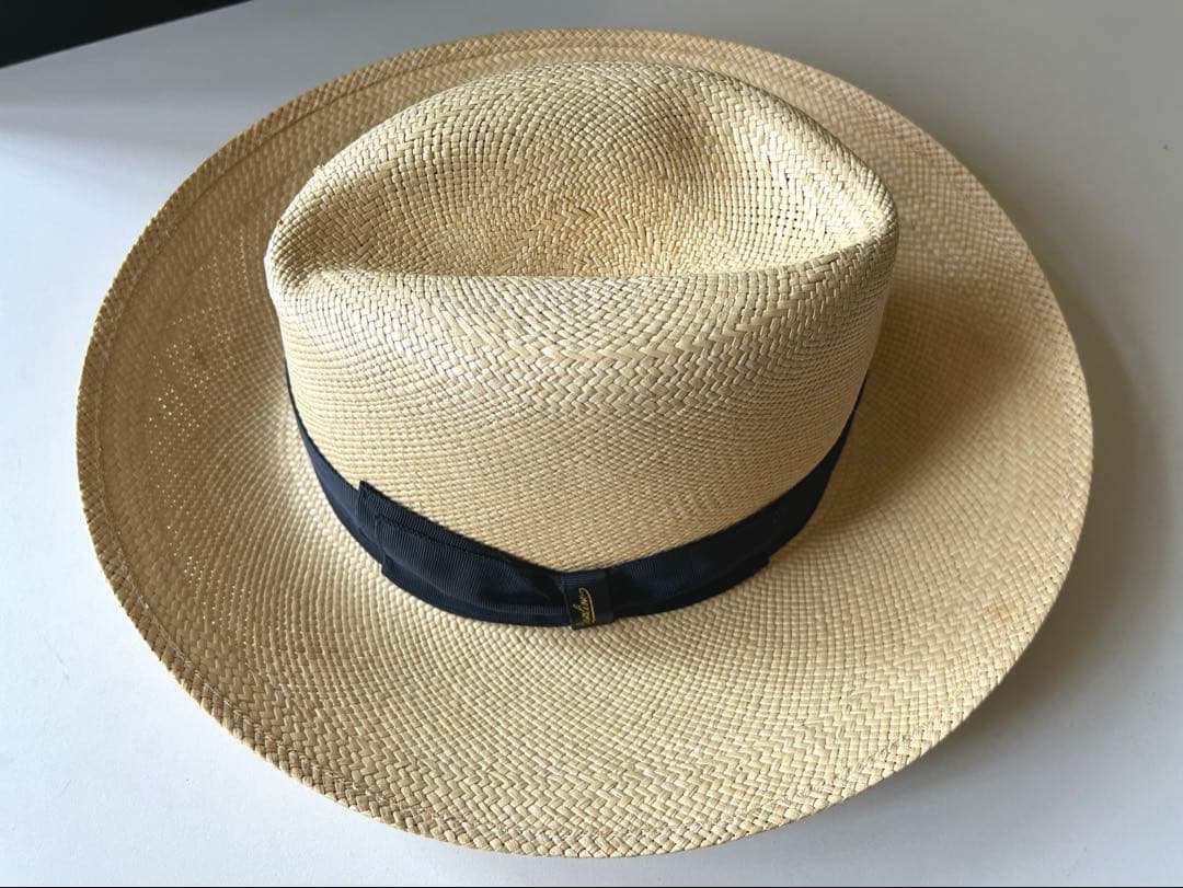 ☆jugon☆美品☆ボルサリーノ☆素敵な大人パナマハット Mサイズ