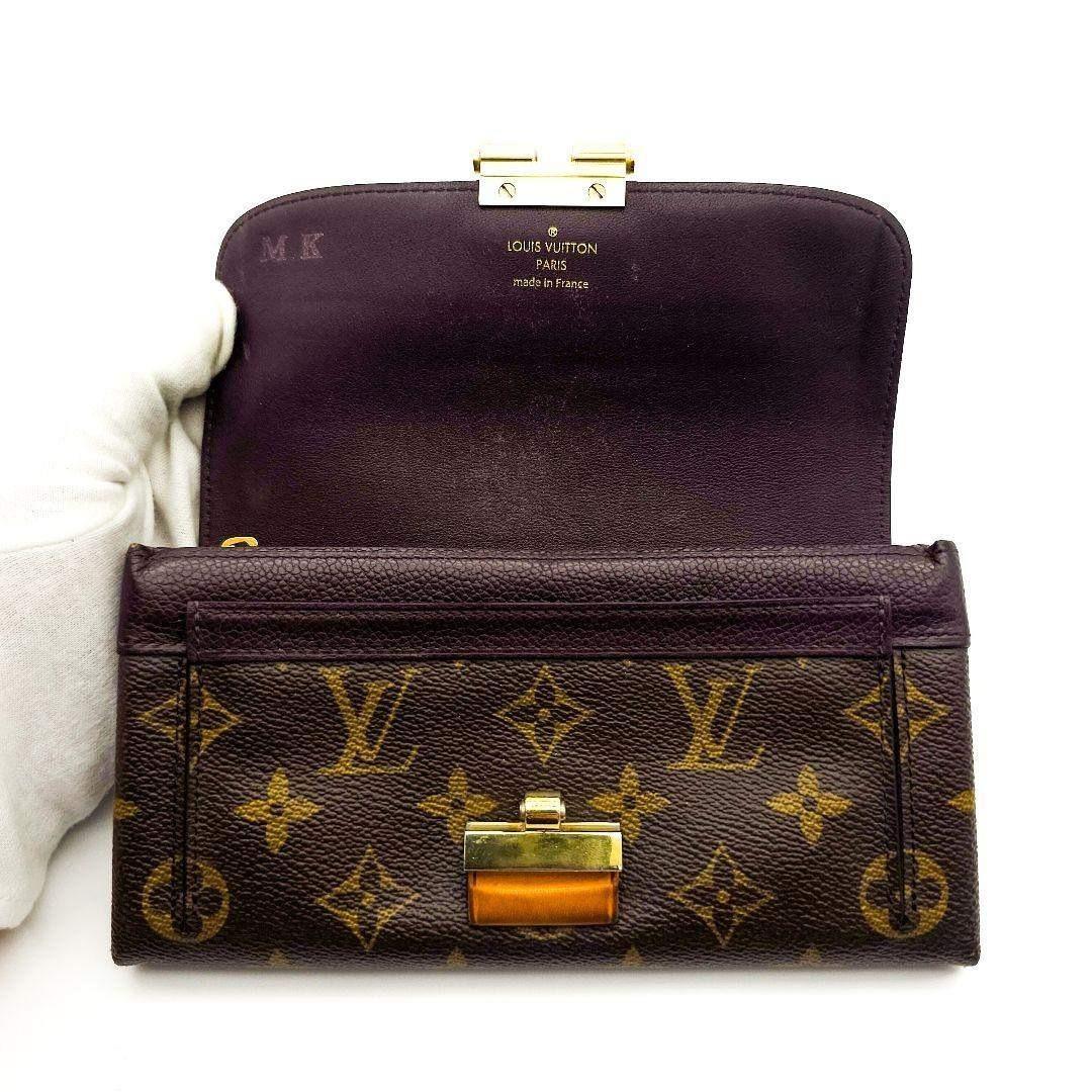 KM様　ポルトフォイユ　エリゼ　モノグラム　パープル　長財布　G442