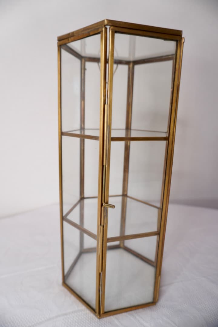 ガラスショーケース ジュエリーケース ヴィンテージ 真鍮