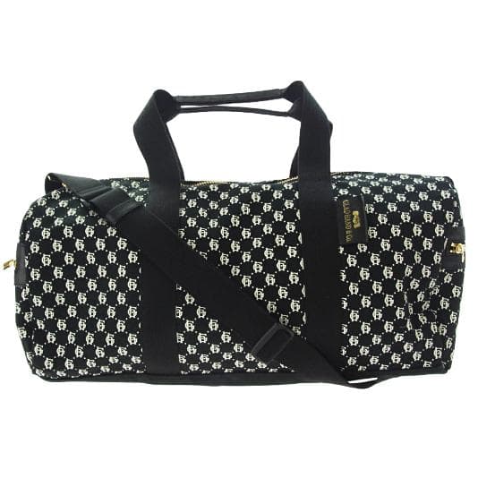 極美品 GLADHAND スピークイージーモノグラム総柄 ドラムバッグ ブラック