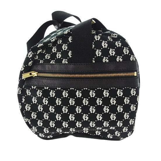 極美品 GLADHAND スピークイージーモノグラム総柄 ドラムバッグ ブラック