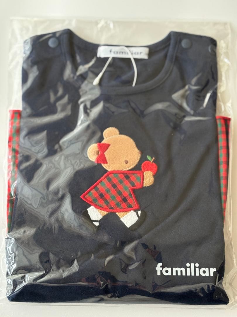 新品　タグ付き　familiar ネイビー チュニック　サイズ90